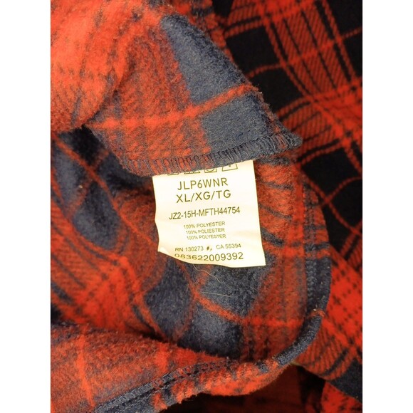 Mens Riders Lee Flannel Shirt Red XL Button Down Long Sleeve - Picture 5 of 6